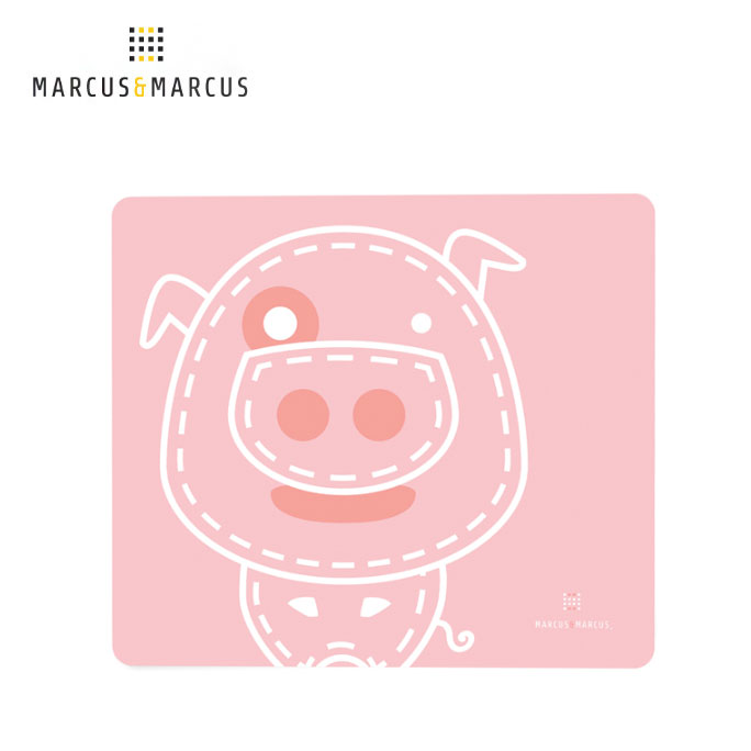 【加拿大 Marcus & Marcus】動物樂園矽膠餐墊 - 粉紅豬