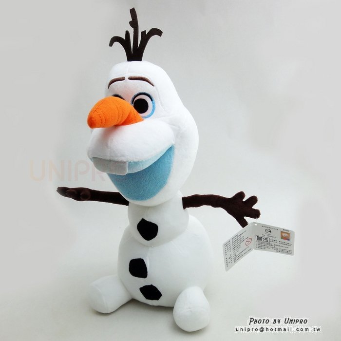 【UNIPRO】迪士尼 冰雪奇緣 FROZEN 雪寶 Olaf 坐姿 絨毛玩偶 娃娃 正版授權 雪人