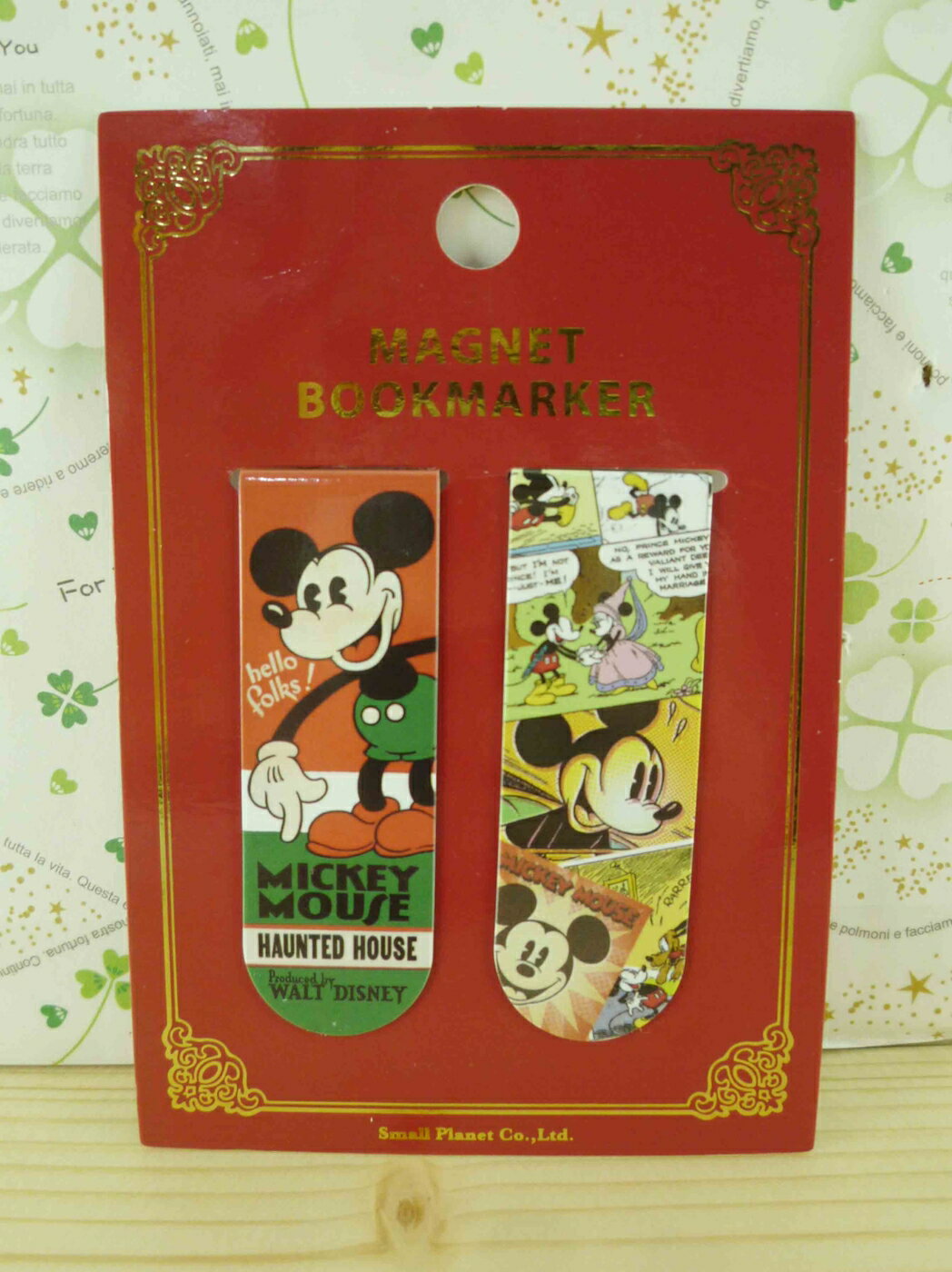 【震撼精品百貨】Micky Mouse 米奇/米妮 書籤-復古圖案(2入) 震撼日式精品百貨