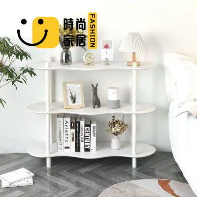 工廠直銷 【免運 可開發票】 北歐奶油ins風簡約置物架落地式多層置物架臥室客廳白色異形收納 收納架 展示架 貨架特惠/工廠現貨直銷 全館折扣 售後保障 s546