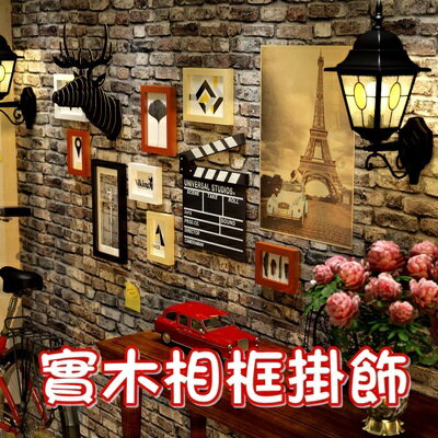 實木相框掛飾照片牆-復古場記板鹿頭相框牆2色73pp411【獨家進口】【米蘭精品】