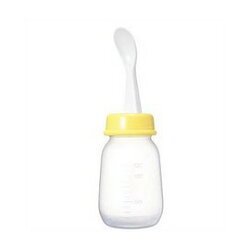 日本《Pigeon 貝親》叉匙果汁瓶120ML(內附清潔刷) P03328