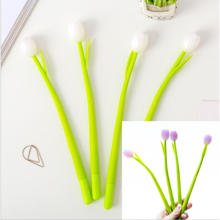 【變色鬱金香筆】日光變色筆 中性筆 郁金香 可愛 造型筆 趣味 創意 婚禮小物 交換禮物 文具 幼稚園 禮物 獎勵