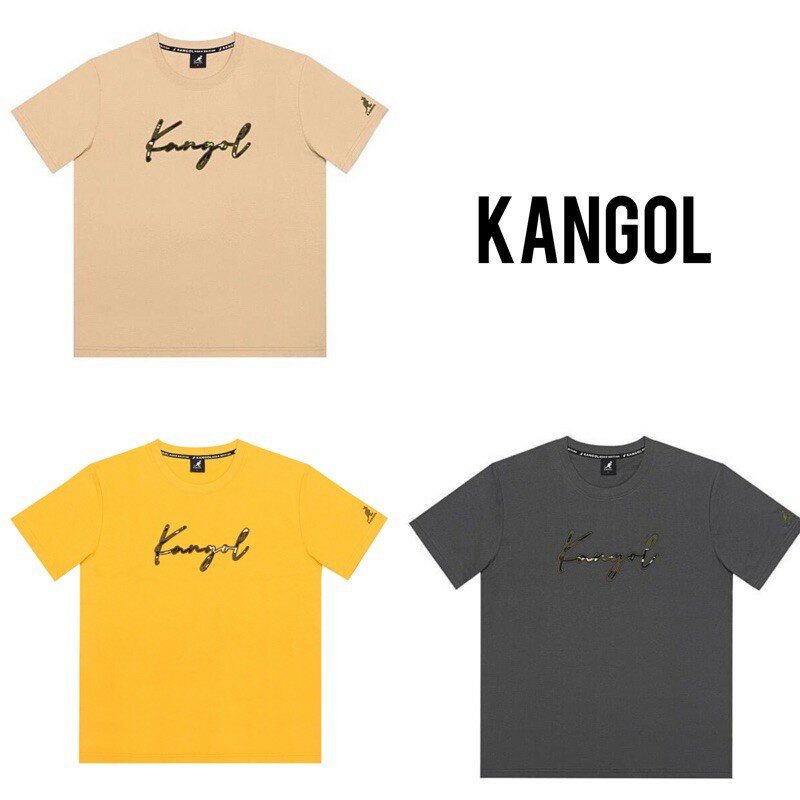 ⭐限時9倍點數回饋⭐【毒】KANGOL 男女落肩繡花草寫棉T(3色)