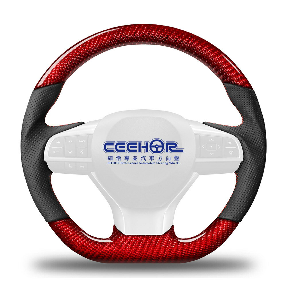 [細活方向盤] 紅色碳纖維款 ES GS RX LM LEXUS 凌志 變形蟲方向盤