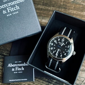 美國百分百【全新真品】Abercrombie & Fitch 麋鹿 AF 軍錶 手錶 腕錶 配件 不鏽鋼 帆布 H810