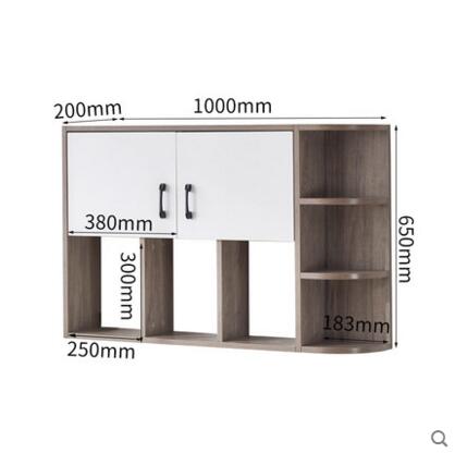 實木生態板壁掛書櫃墻上置物架陽臺廚房吊櫃儲物臥室浴室墻壁櫃
