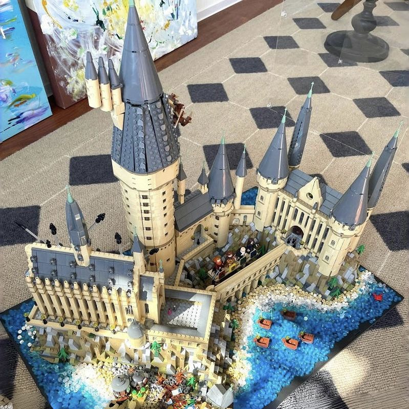 相容樂高哈利波特霍格沃茨城堡積木3d立體建築系列拼裝玩具禮物