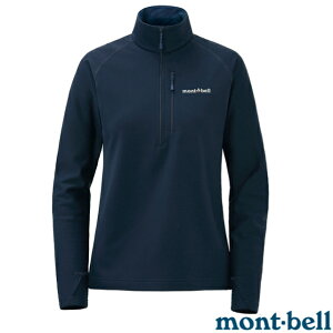 ├登山樂┤日本 mont-bell Trail Action Pullover 女款半門襟 深藍 # 1106633DKNV