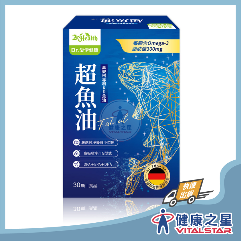 Dr.愛伊專利 KD魚油軟膠囊30顆/盒(2027/01)