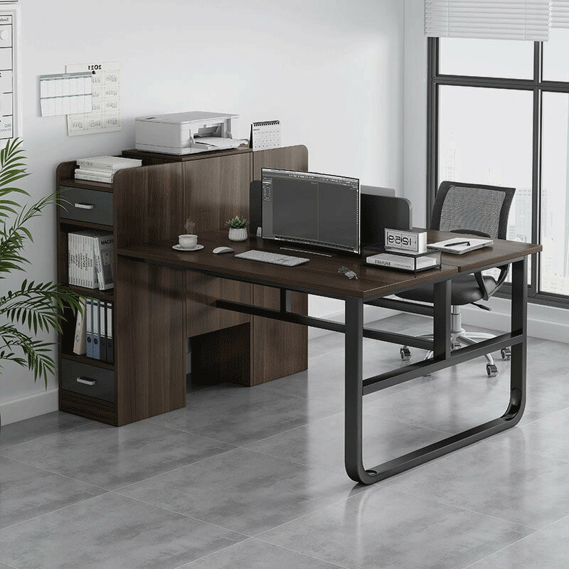 電腦桌 辦公桌 辦公桌辦公室椅組合簡約現代職員員工簡易家具2/4人位電腦臺式桌