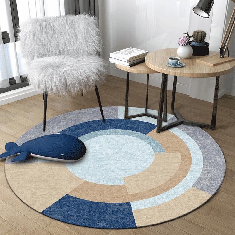 圓形地毯 圓形地毯現代簡約北歐吊籃墊圓形地墊電腦椅墊轉椅墊臥室床邊地毯『XY20412』