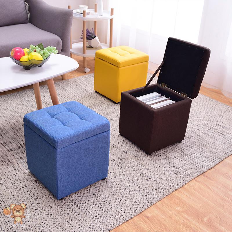 索樂多功能收納凳換鞋凳折疊凳儲物凳子可坐人沙發折疊布藝玩具