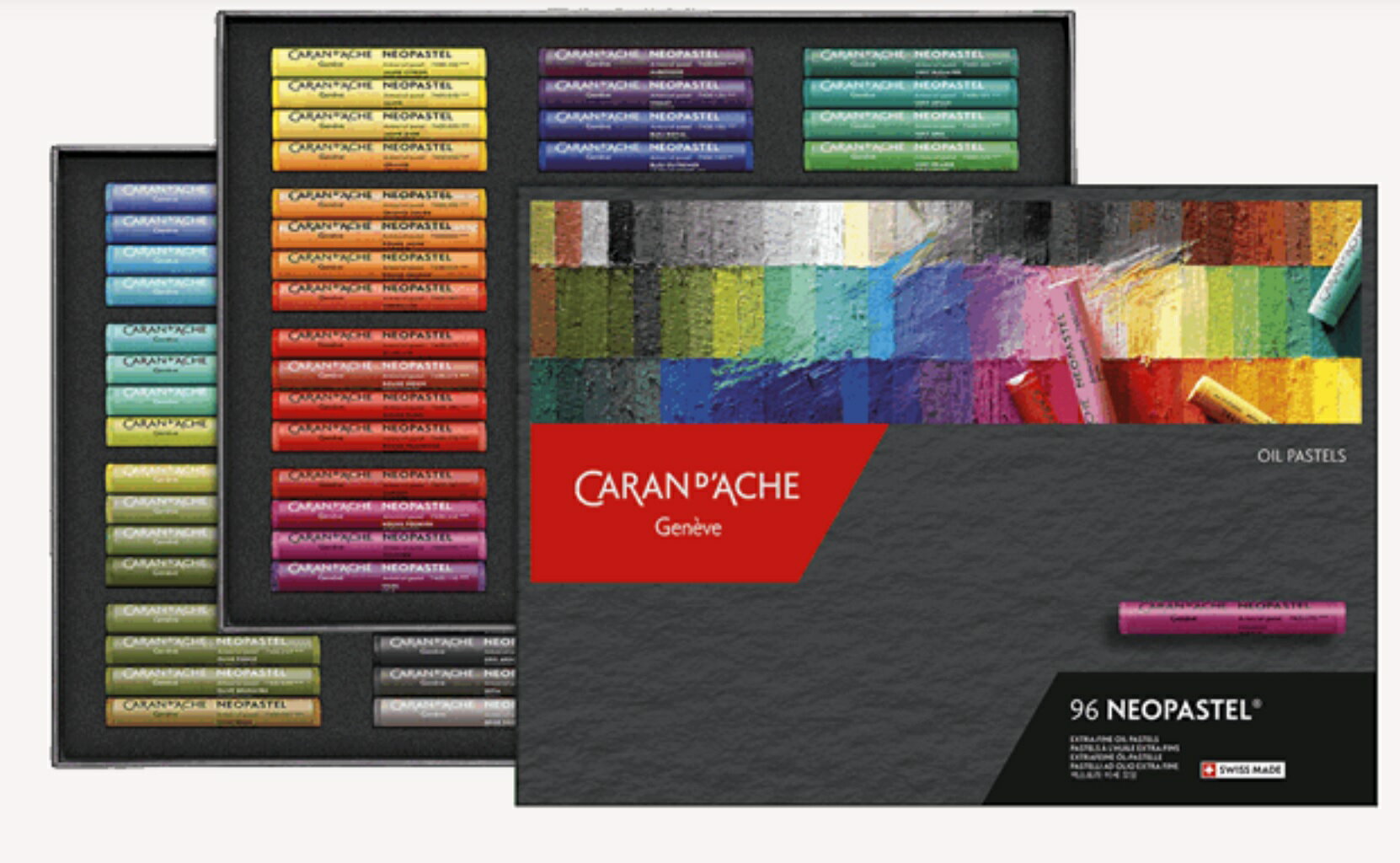 瑞士 CARAN D'ACHE 卡達 NEOPASTEL 專家級油性粉彩 96色7400.396【領券滿額再折千8/31止】