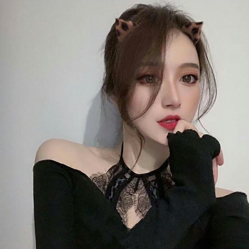 薄款美胸打底女士性感蕾絲掛脖文胸內衣套裝送底褲法式黑色赫本