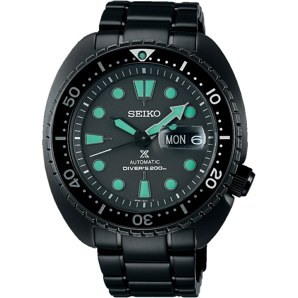 SEIKO 精工 黑潮夜視 200米潛水機械錶