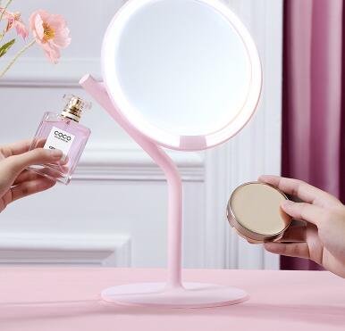 AMIRO覓光化妝鏡mini臺式led帶燈便攜桌面網紅日光鏡梳妝發光鏡子