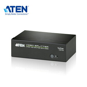 【預購】ATEN VS0102 2埠VGA/音訊分配器 (頻寬450MHz)