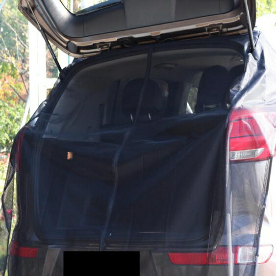 汽車防蚊蟲紗窗磁性吸防曬隔熱通風自駕游遮陽網簾后備箱尾門蚊帳 智慧e家