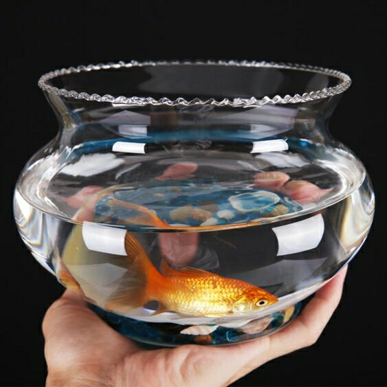 買一送一生態魚缸 創意水培花器綠蘿 花邊生態透明 圓形玻璃 金魚缸 烏龜缸 斗魚缸 卡洛琳