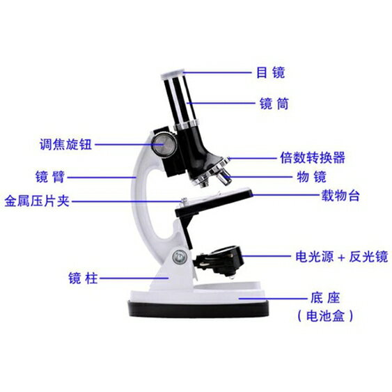 顯微鏡 兒童顯微鏡1200倍高清中小學生光學專業生物檢測科學實驗便攜套裝 MKS極速出貨