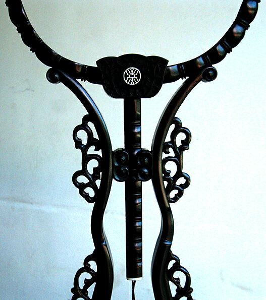 高檔紫檀木 宮扇形 雙面小臺屏 蘇繡 字畫 照片古風擺臺擺件相框 2