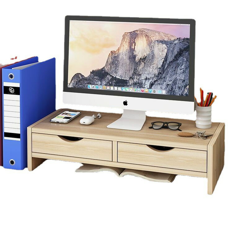 電腦置物架辦公室增高架收納盒臺式顯示器屏整理收納架子鍵盤底。