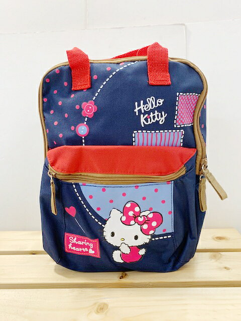 【震撼精品百貨】Hello Kitty 凱蒂貓 Sanrio HELLO KITTY兒童後背包-深藍#16216 震撼日式精品百貨