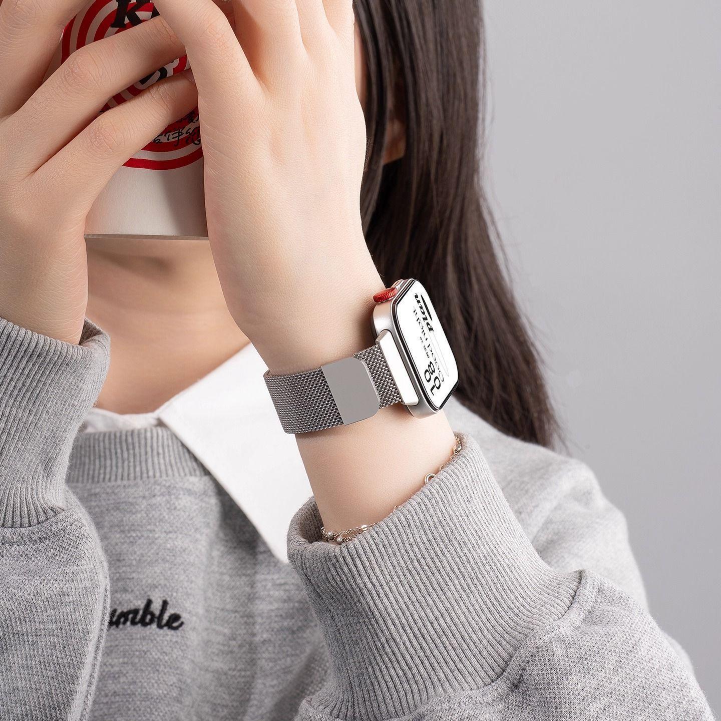 華為FIT5表帶 watchFit5專用 FIT5pro適用 米蘭尼斯磁吸鋼帶 女款夏季 輕便舒適 強勁耐用 金屬材質 20mm可調節