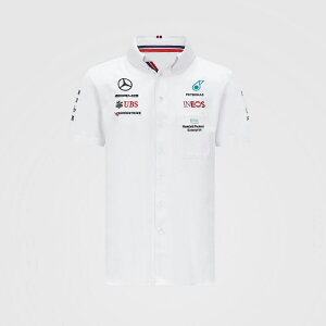 2021新款奔馳AMG車隊F1賽車服襯衫男短袖汽車梅賽德斯襯衣工作服