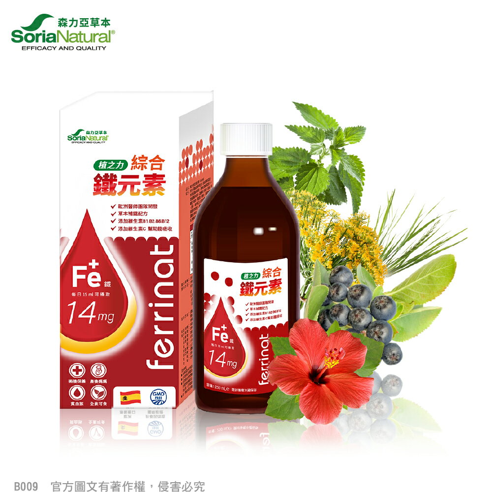 美生藥局｜【森力亞草本】植之力綜合鐵元素 250ml