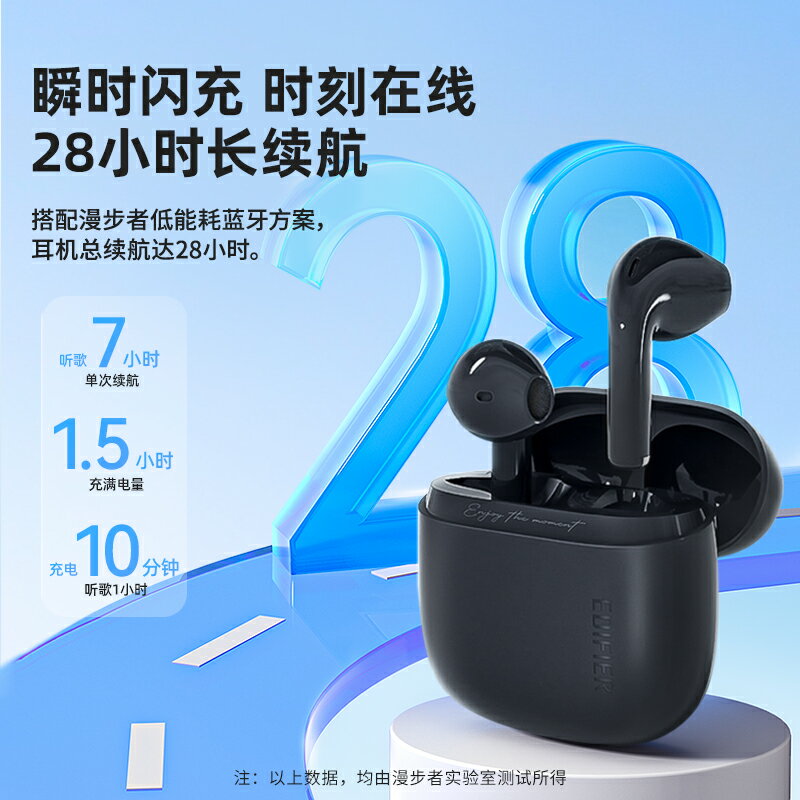 漫步者花再zero air耳機真半入耳式新款運動遊戲降噪2025
