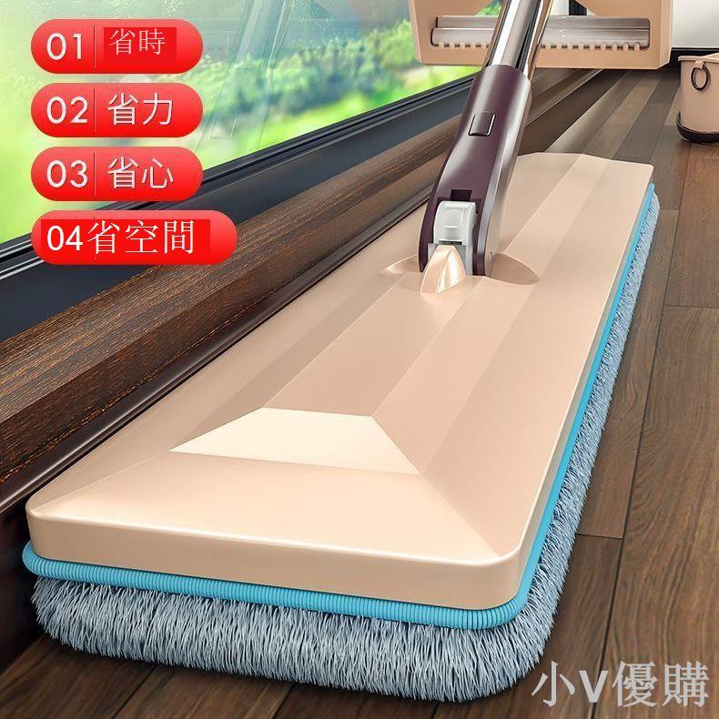 免手洗平板拖把家用自擠水大號方形墩布抖音加寬干濕兩用擦木地板