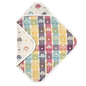 日本 Hoppetta 六層紗蘑菇包巾(方型)★愛兒麗婦幼用品★