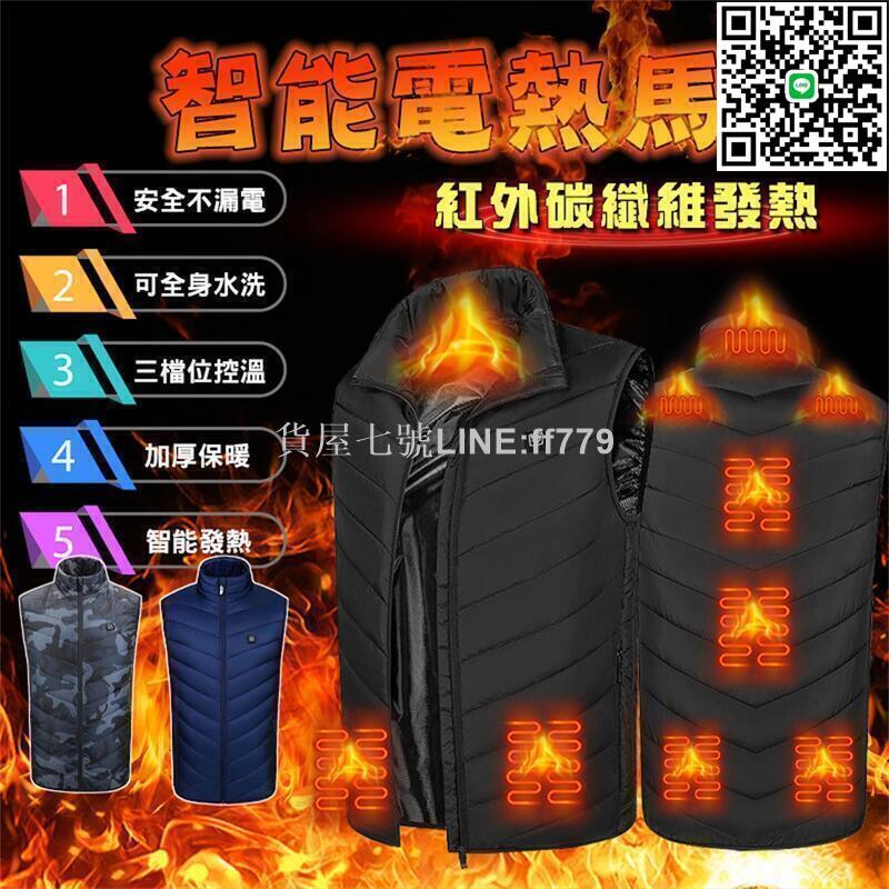 【貨屋七號】
折扣免運 智能電熱馬甲 發熱背心 電熱保暖yi USB發熱馬甲 恆溫馬甲 三檔調節可控溫    物