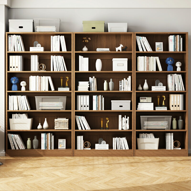 書架落地簡易家用客廳置物架子多層辦公室儲物柜現代簡約靠墻書柜