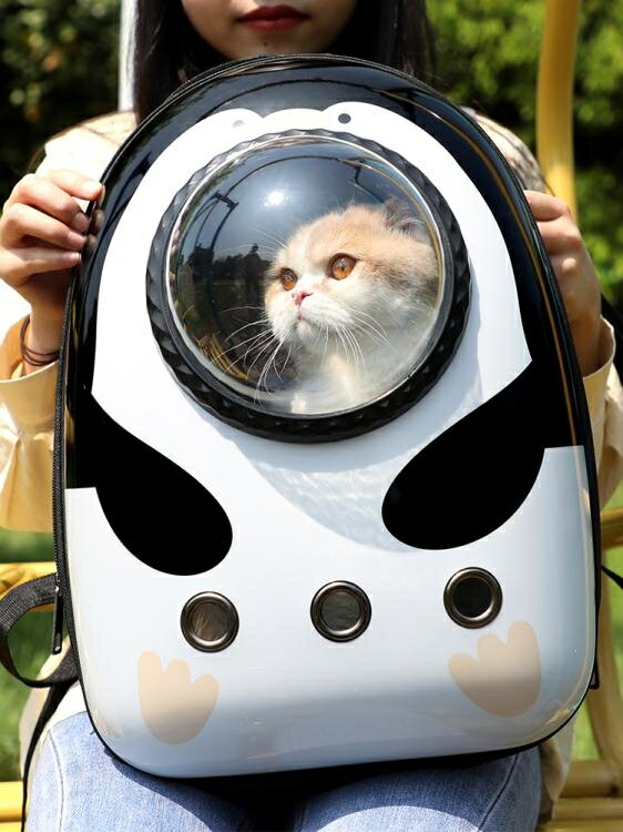 貓包貓包外出便攜包太空艙寵物背包貓籠子雙肩透明貓書包狗裝貓咪用品 全館免運