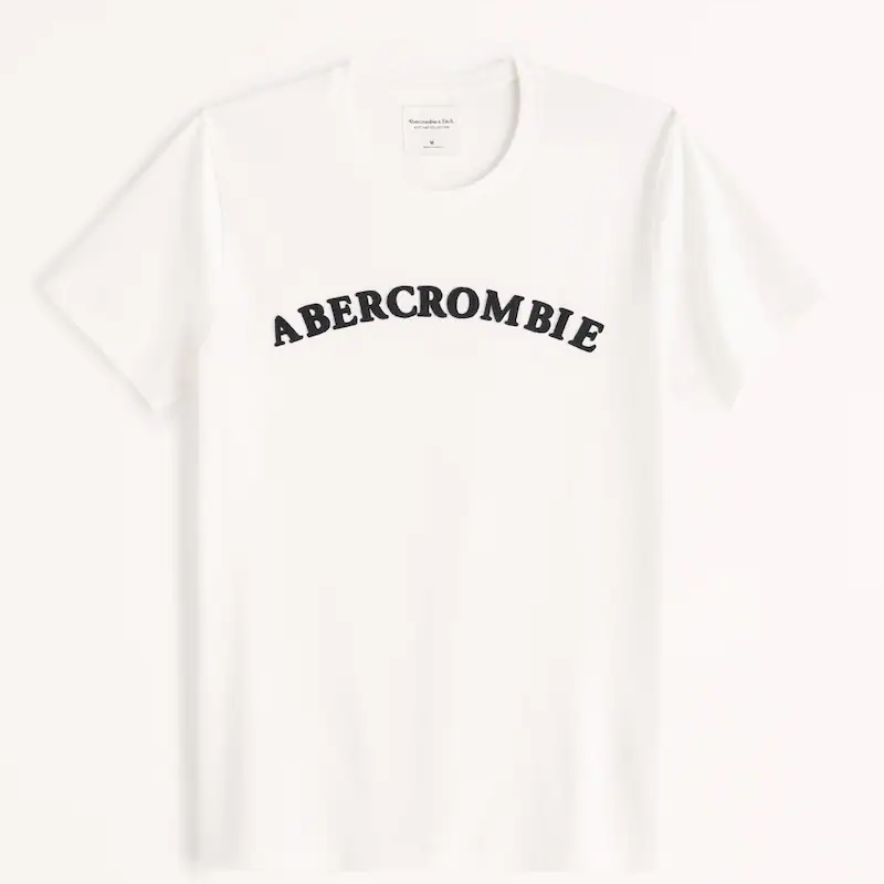 Abercrombie & Fitch T恤 貼布LOGO TEE 男裝 短T 圓領上衣 A86100 白色AF(現貨)▶指定Outlet商品5折起☆現貨