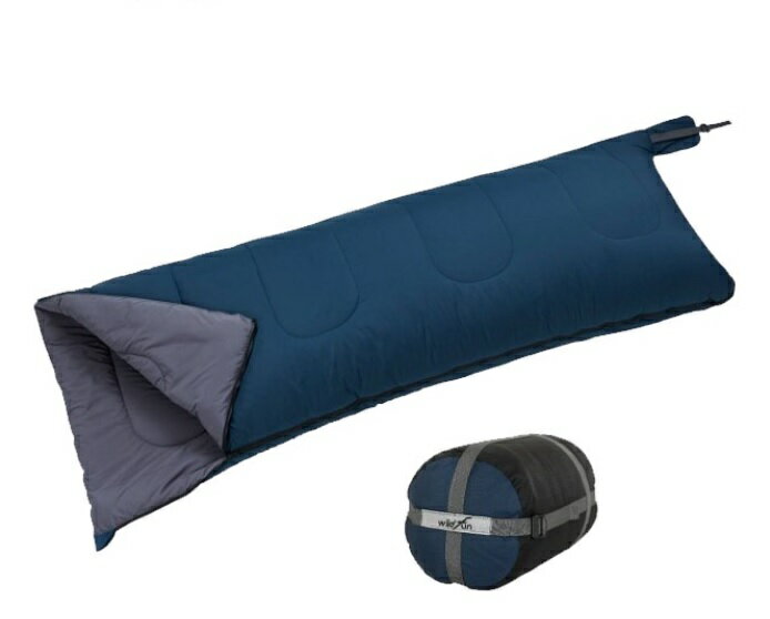 【【蘋果戶外】】野放 Wildfun 輕巧舒適方型睡袋 午夜藍【1200g / 5-10°C】MIT 中空纖維 T3保暖棉