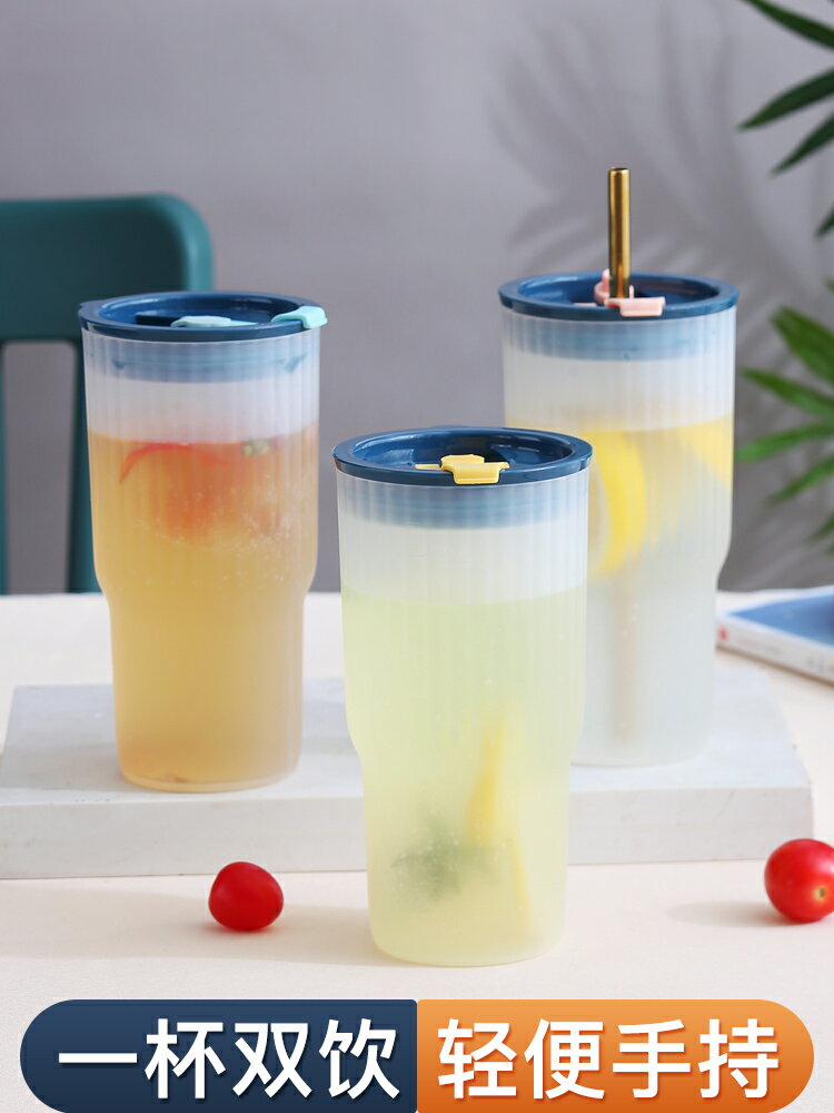 水杯大容量夏季運動健身水壺便攜網紅帶吸管耐高溫太空杯刻度水杯