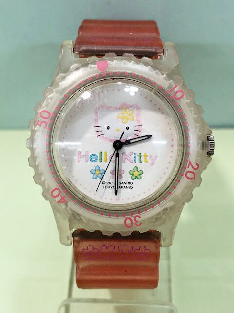 【震撼精品百貨】Hello Kitty 凱蒂貓 Sanrio HELLO KITTY手錶-粉花#03747 震撼日式精品百貨