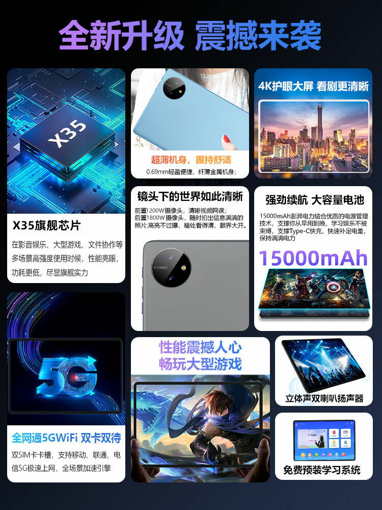 華為官方正品全網通5G可插卡平板電腦4K超清護眼屏學習娛樂通用-樂購