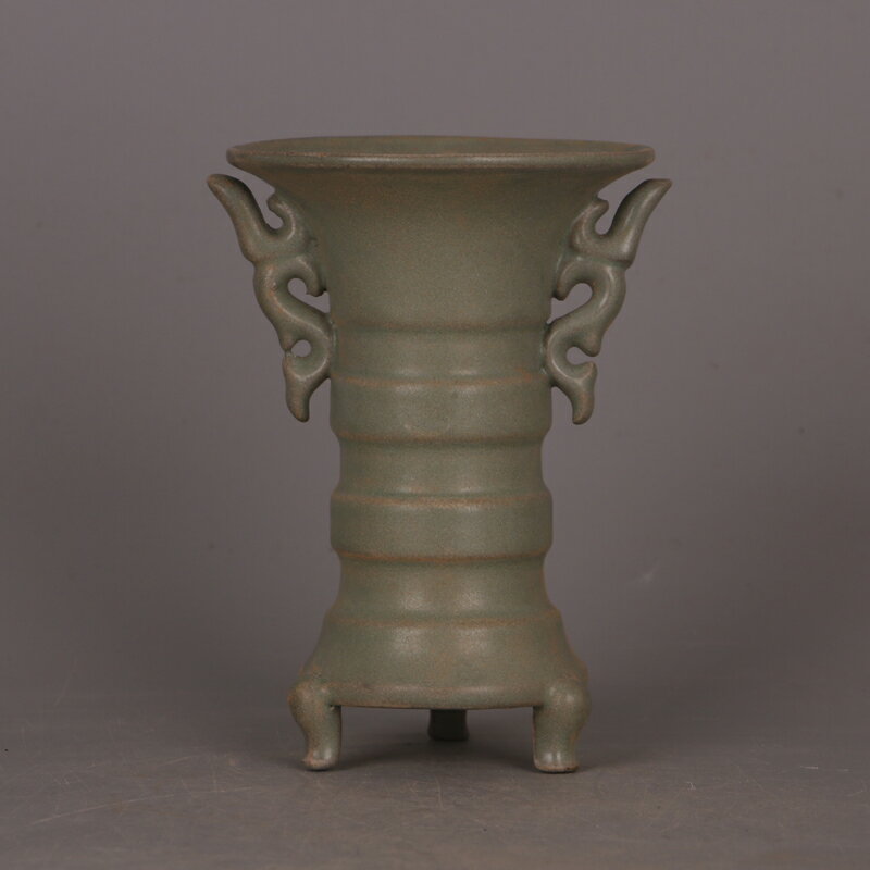 宋汝窯清涼寺青釉開片両耳錬丹炉 工芸品美術品 置物 - メルカリ