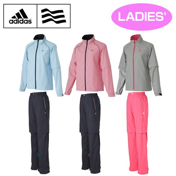 <br/><br/>  Adidas Golf 愛迪達 女款雨衣外套和褲子套裝 防水透氣<br/><br/>