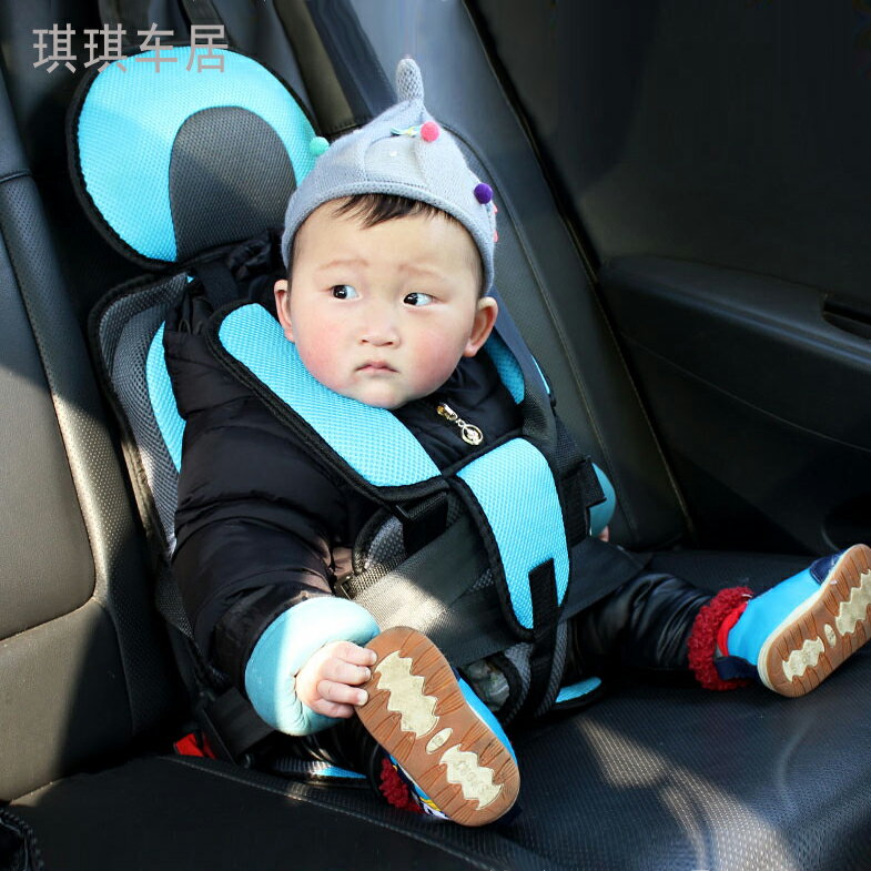 簡易便攜式兒童安全座椅安全帶固定器汽車電動車用寶寶坐墊0-12歲