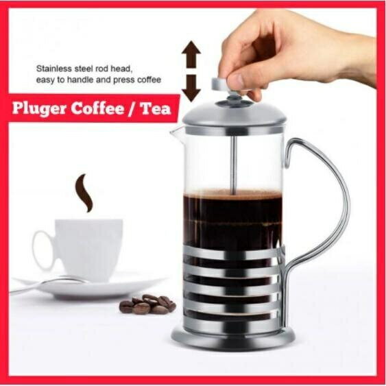 （咖啡用品與配件）1fast Store 咖啡玻璃壺咖啡法式壓茶壺 Teko Kopi Kaca Pembancuh