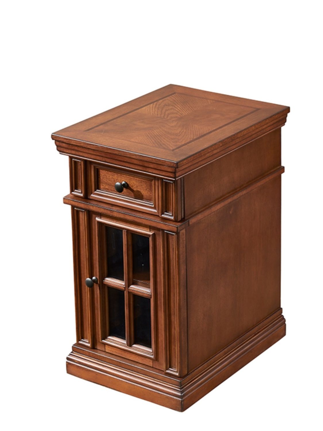 家具 書桌 邊桌 床頭櫃 設計師家具美式沙發側邊櫃實木小眾邊幾床頭收納櫃家用角幾小邊桌 4