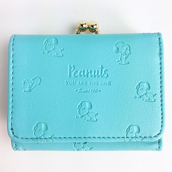 大賀屋 日貨 史努比 錢包 史奴比 零錢包 小包 皮包 雙折錢包 摺疊 皮夾 短夾 史奴比 正版 J00017004