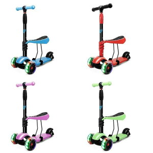 (宅)JN.Toy 2合1兒童滑板車(室內滑步車)(紅色/粉紫/綠色/藍色)★愛兒麗婦幼用品★