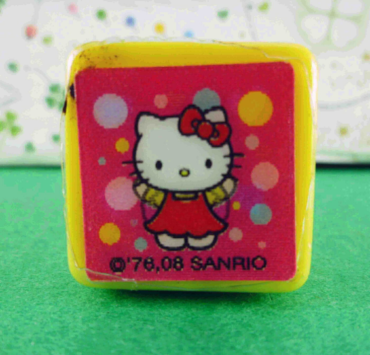 【震撼精品百貨】Hello Kitty 凱蒂貓 KITTY筆套印章-黃招手 震撼日式精品百貨